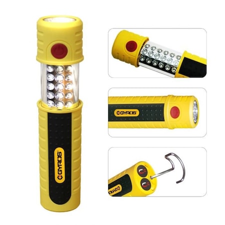 Gyros MAGNALite Retrax2 Cordless/Rechargeable 33 LED Work Light/Lamp 3.7v with Magnetized Bottom 58-23337
